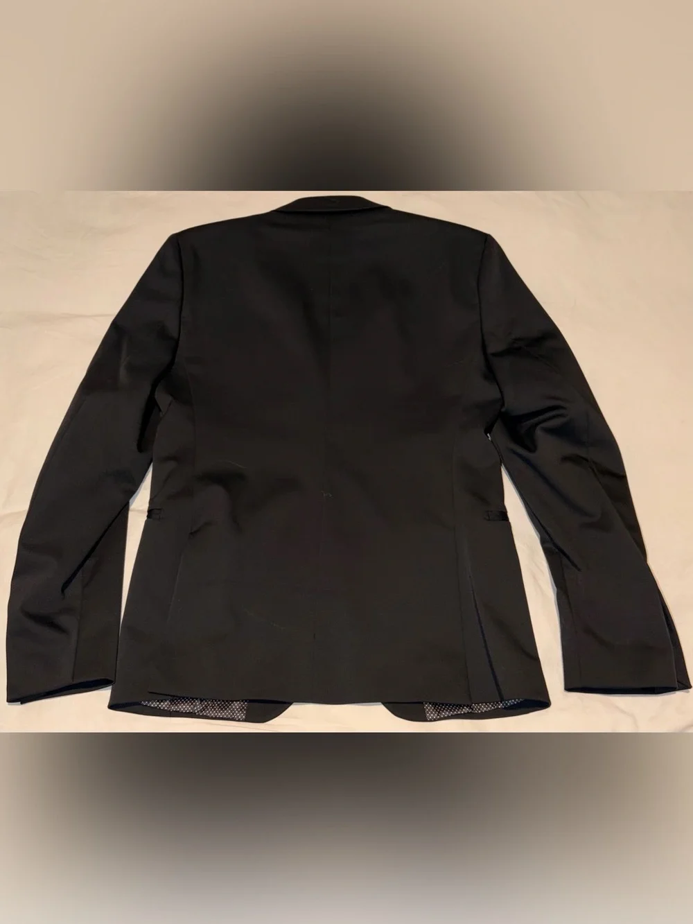 Zara Man Two-Button Black Suit Jacket (36R) & Trousers (31x30) Set Romania Made